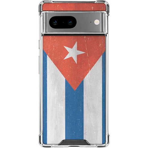 Cuban Flag Distressed Google Pixel 8 Clear Case